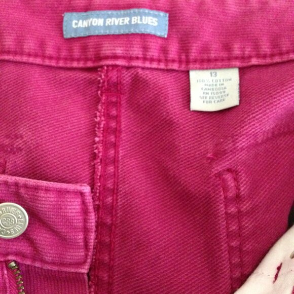 Bright Pink Corduroy Mini Skirt By Canyon River Blues Brand - Picture 6 of 8